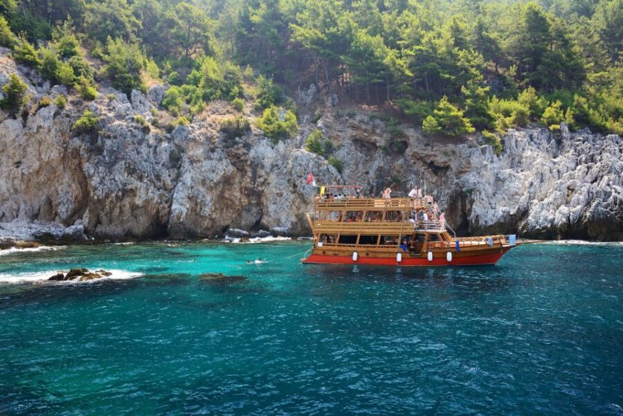 Alanya: Boat Trip with Lunch, Drinks, and Swim Stops - Entering Alanya’s Main Views From the Water