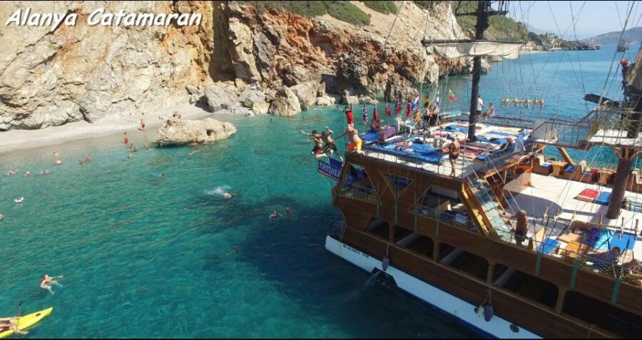 Alanya: Catamaran Boat Trip with Sunbathing and Swimming - Red Tower and the Old Shipyard: Alanya’s Main Sights Seen From the Water