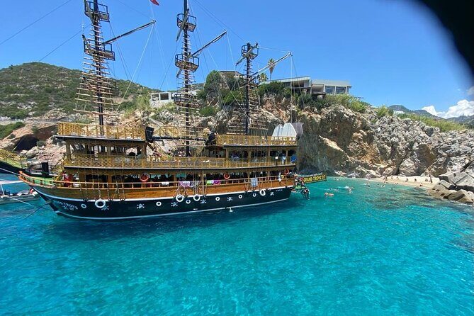 Alanya Grand Pirate Boat Tour with Lunch, Soft Drinks & Transfer - Price and value on a $35 Alanya pirate boat