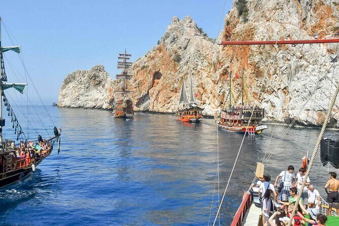 Alanya Pirate Boat Tour with Lunch, Soft Drinks & Transfer - Pirates Cave, Lovers Cave, and the glowing Phosphorous Cave