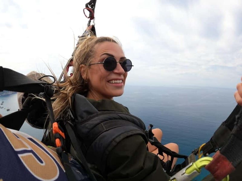 Alanya: Tandem Paragliding Experience with Video Option - Landing at Cleopatra Beach, then the optional video and photo presentation