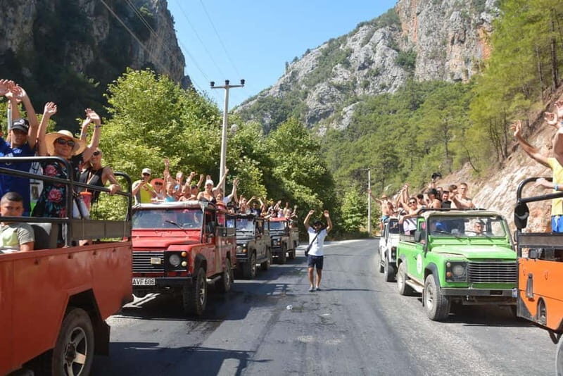 From Alanya: Jeep Safari with Lunch, Dim River & Cave - From Alanya Pickup to Open-Jeep Taurus Roads