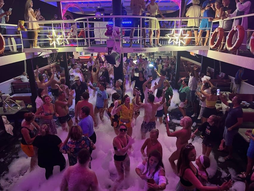 From Alanya: Night Safari Tour with Dinner and Boat Tour - The Marina and the Pirate-Style Boat Tour: Foam Party + Swim Time