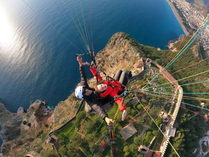 From city of Side Alanya Paragliding - The takeoff moment: running a few steps