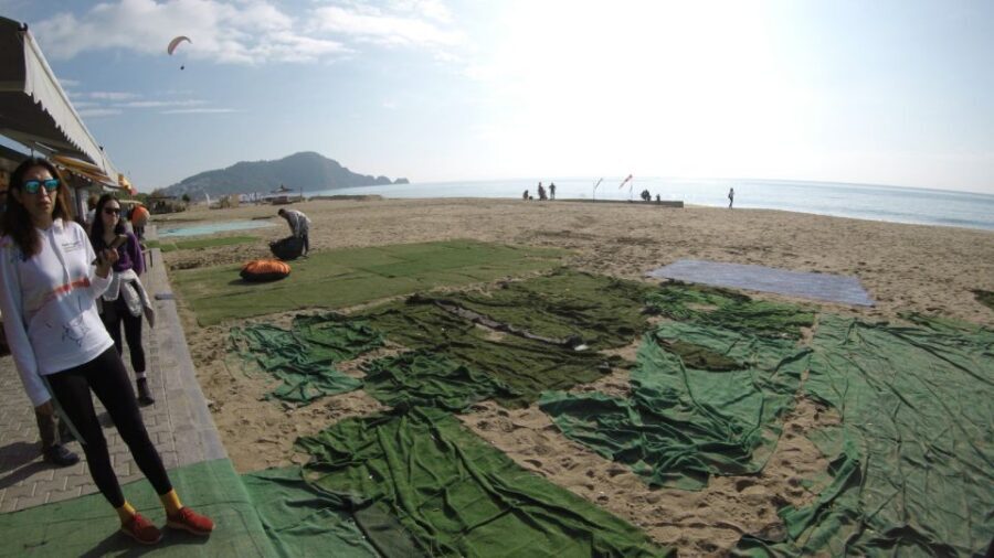 From city of Side Alanya Paragliding - Insurance cards, equipment, and the tandem briefing