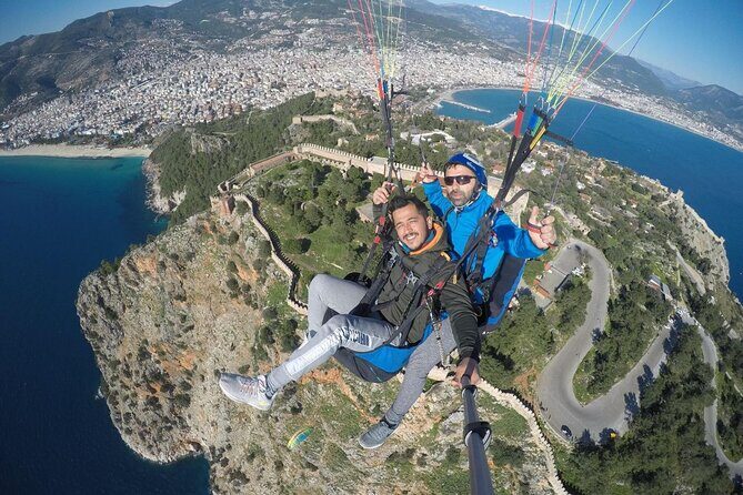 Tandem Paragliding in Alanya (From 700m) - From Cliff Launch to Views of Alanya Castle and the Harbor